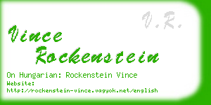 vince rockenstein business card